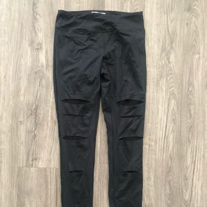 Forever 21 ripped mesh leggings